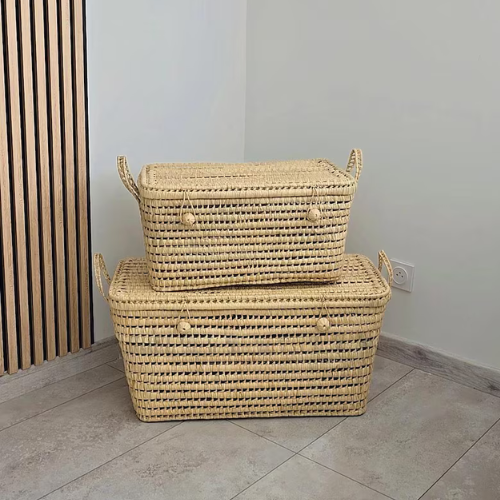 Skrzynia wiklinowa na zabawki