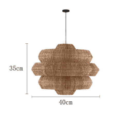 Duża lampa wisząca wiklinowa