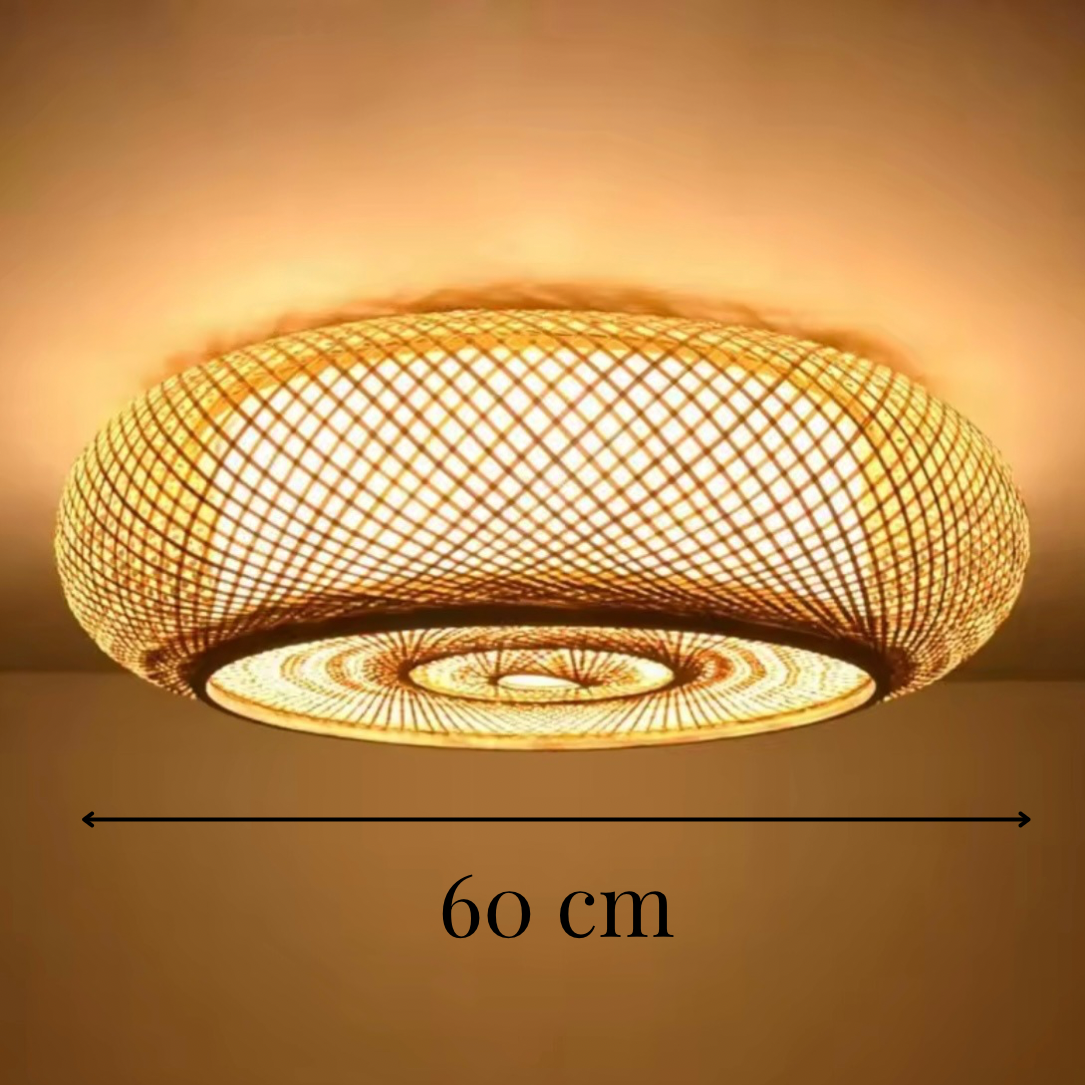 Okrągły plafon wiklinowy
