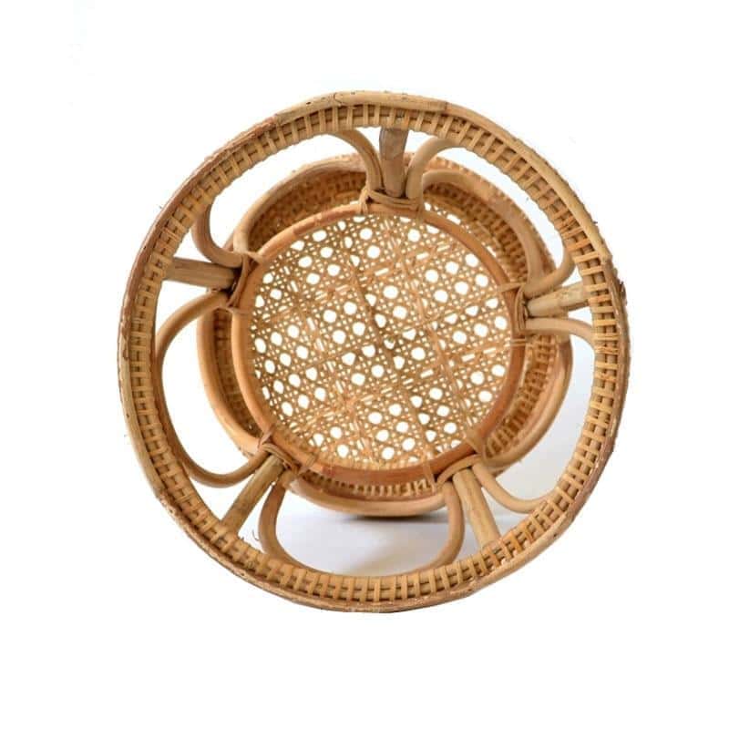 Okrągły stolik kawowy wiklinowy