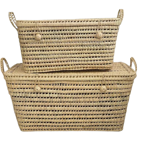 Skrzynia wiklinowa na zabawki