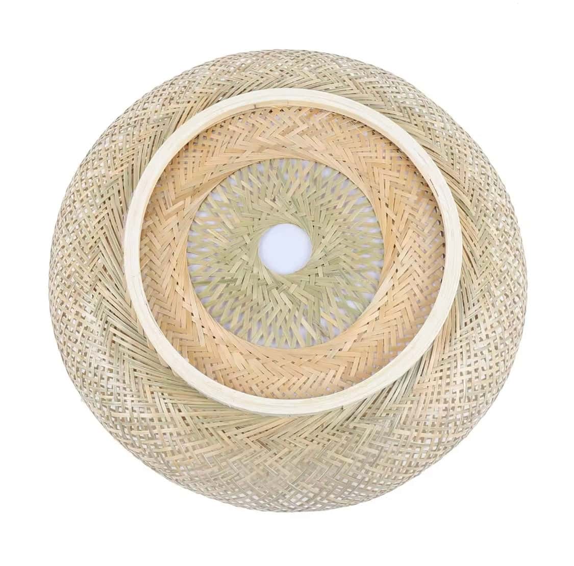 Okrągły plafon wiklinowy