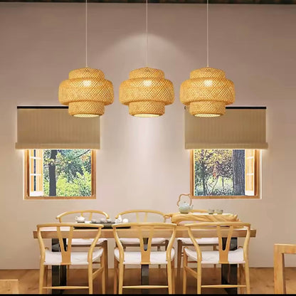 Lampa wisząca wiklinowa