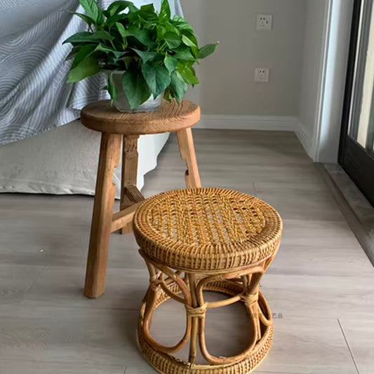 Okrągły stolik kawowy wiklinowy