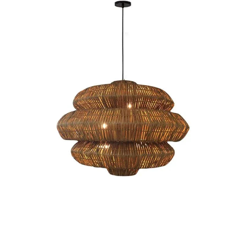 Duża lampa wisząca wiklinowa