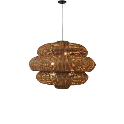 Duża lampa wisząca wiklinowa