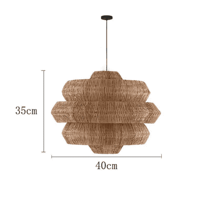 Duża lampa wisząca wiklinowa