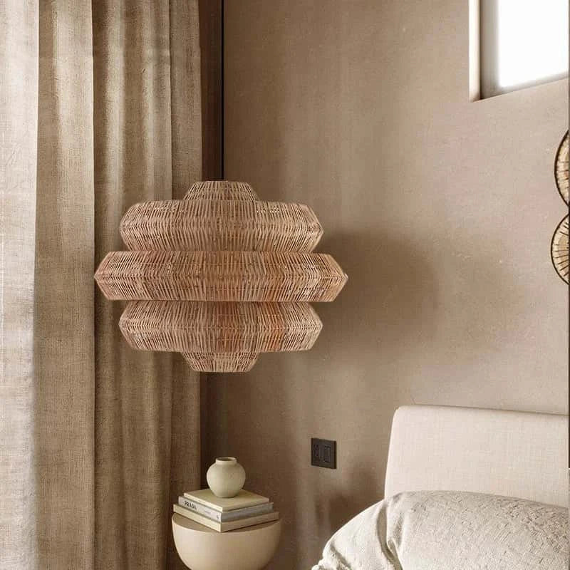 Duża lampa wisząca wiklinowa