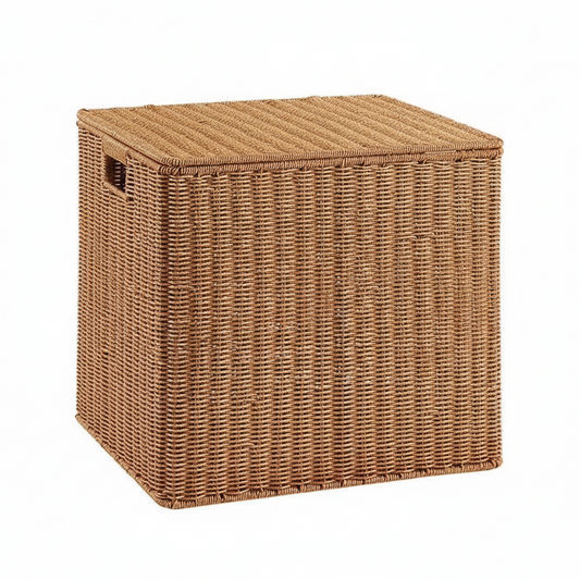 Duża skrzynia wiklinowa do przechowywania