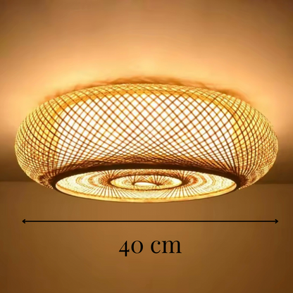 Okrągły plafon wiklinowy