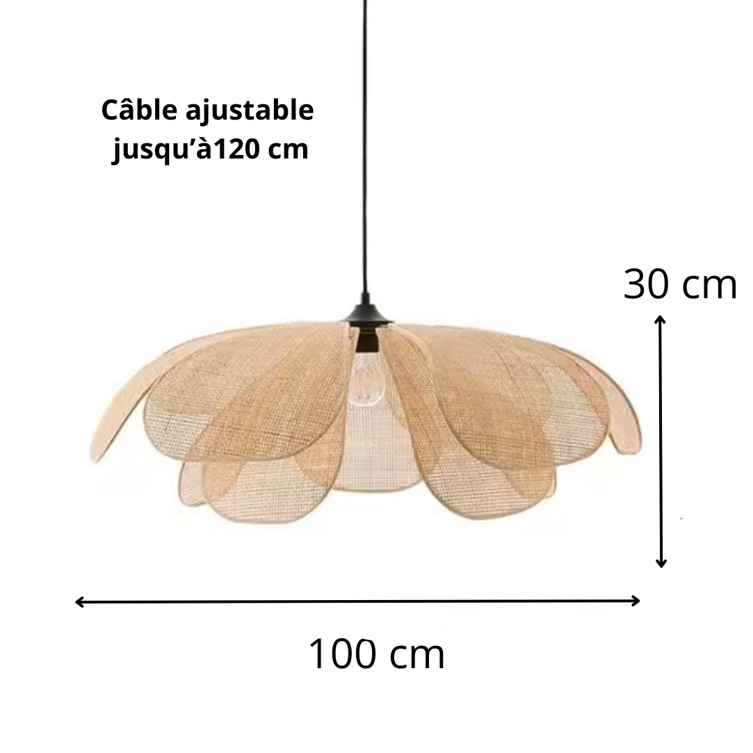 Pleciona lampa wisząca wiklinowa