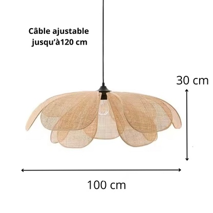 Pleciona lampa wisząca wiklinowa