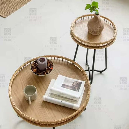 Okrągły stolik kawowy wiklinowy – kolekcja Dziedzictwo