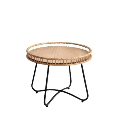 Okrągły stolik kawowy wiklinowy – kolekcja Dziedzictwo