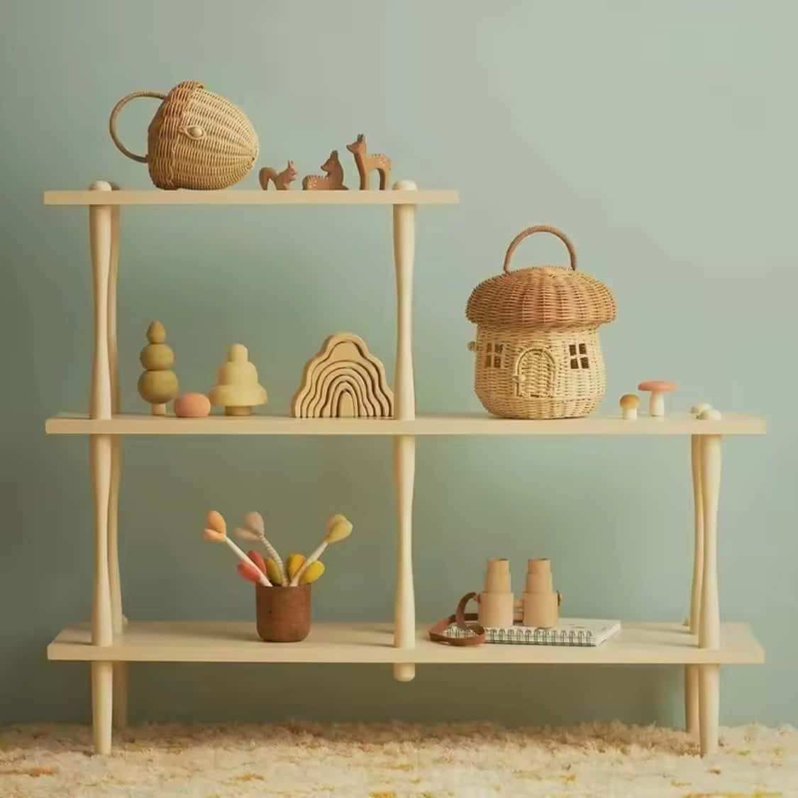 Kosz wiklinowy do przechowywania – naturalny