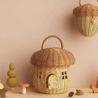 Kosz wiklinowy do przechowywania – naturalny