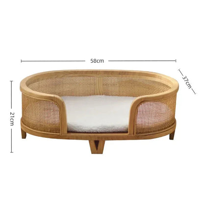 Nowoczesny kosz wiklinowy dla kota