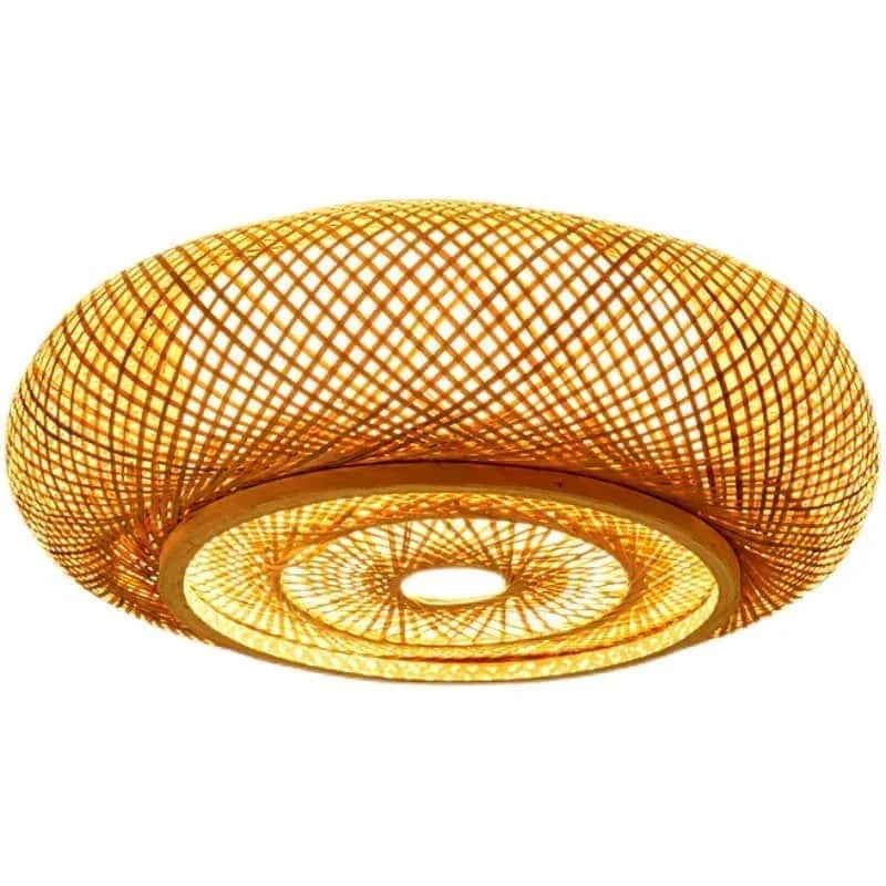 Okrągły plafon wiklinowy