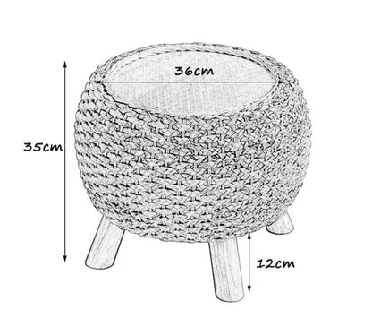 Puf wiklinowy – naturalny