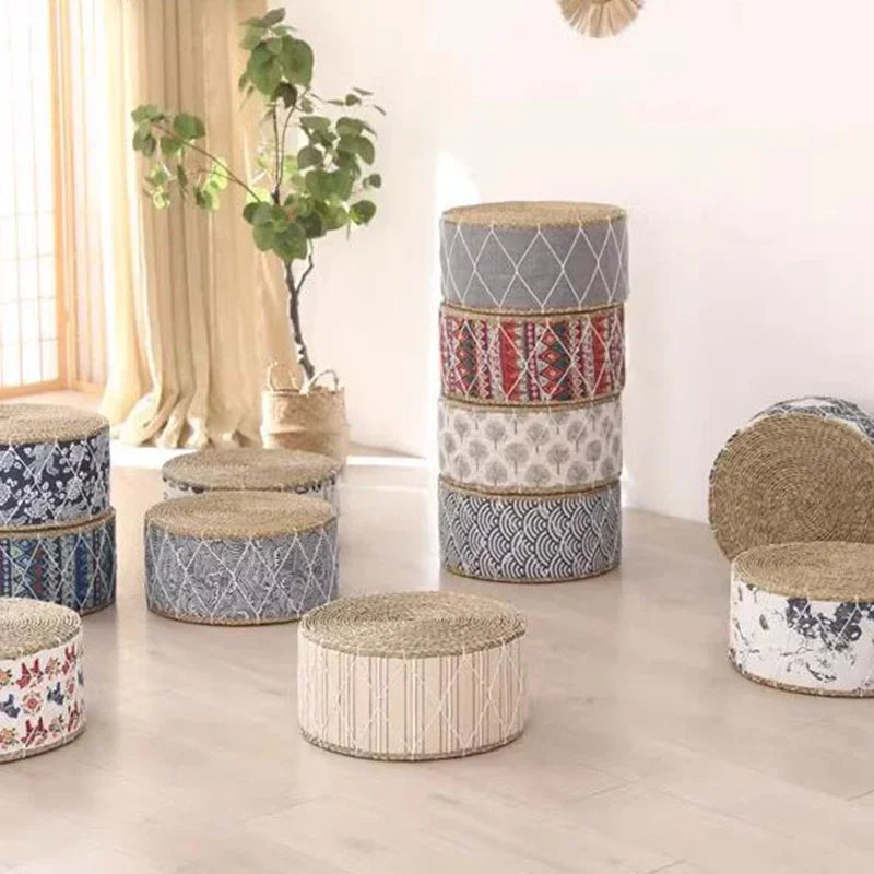 Puf wiklinowy z wzorem – różne wersje