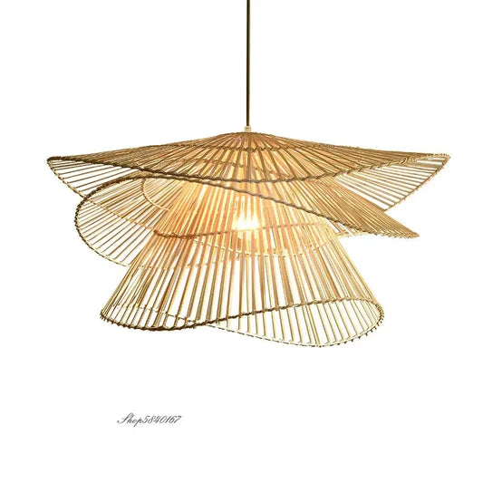 Designerska lampa wisząca wiklinowa do salonu