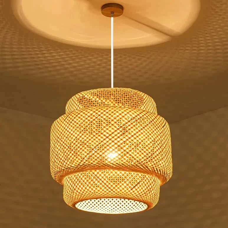 Lampa wisząca wiklinowa