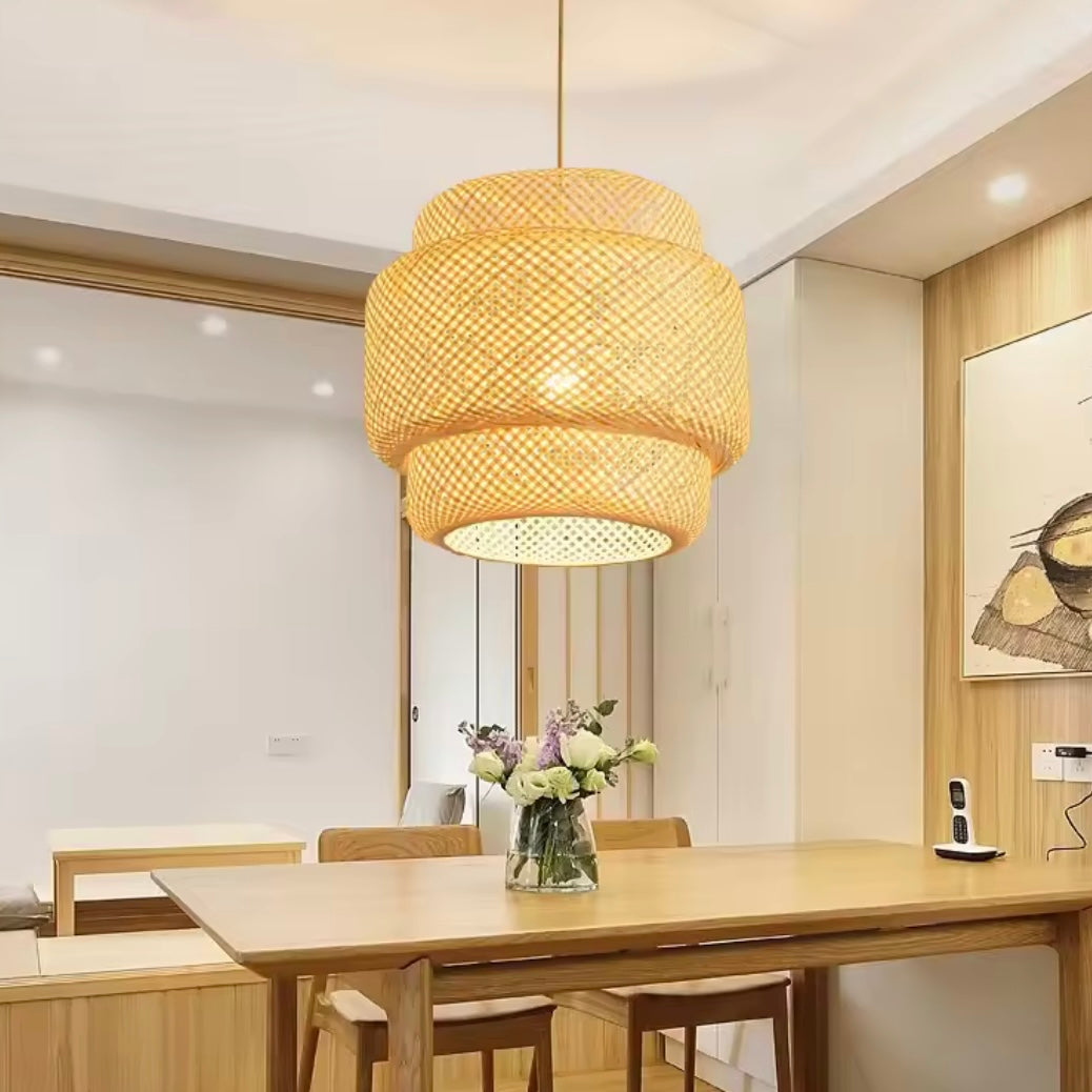 Lampa wisząca wiklinowa