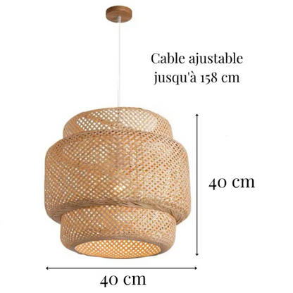 Lampa wisząca wiklinowa