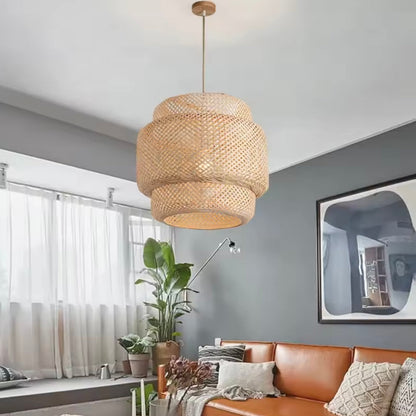 Lampa wisząca wiklinowa