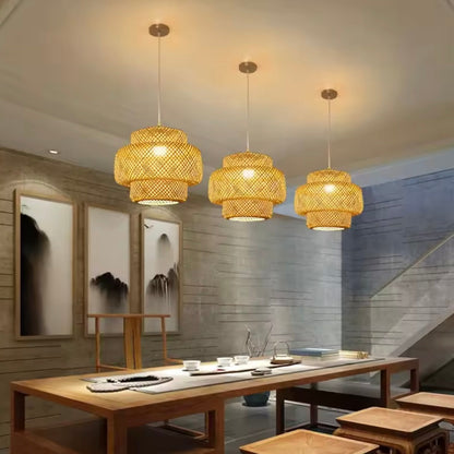 Lampa wisząca wiklinowa