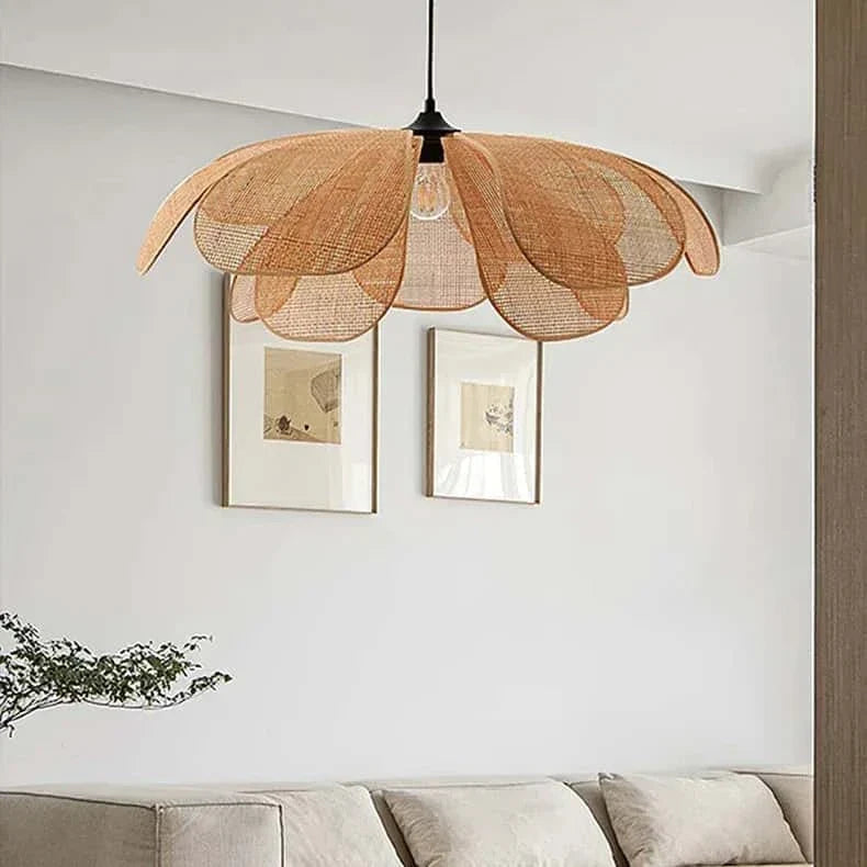 Pleciona lampa wisząca wiklinowa