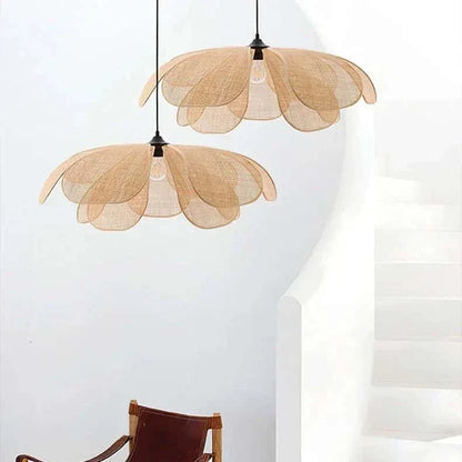 Pleciona lampa wisząca wiklinowa