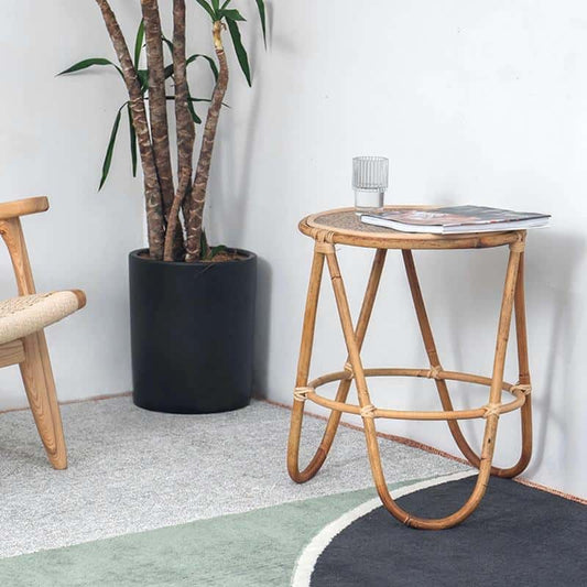 Pleciony stolik kawowy wiklinowy – Essentiels Wikliny