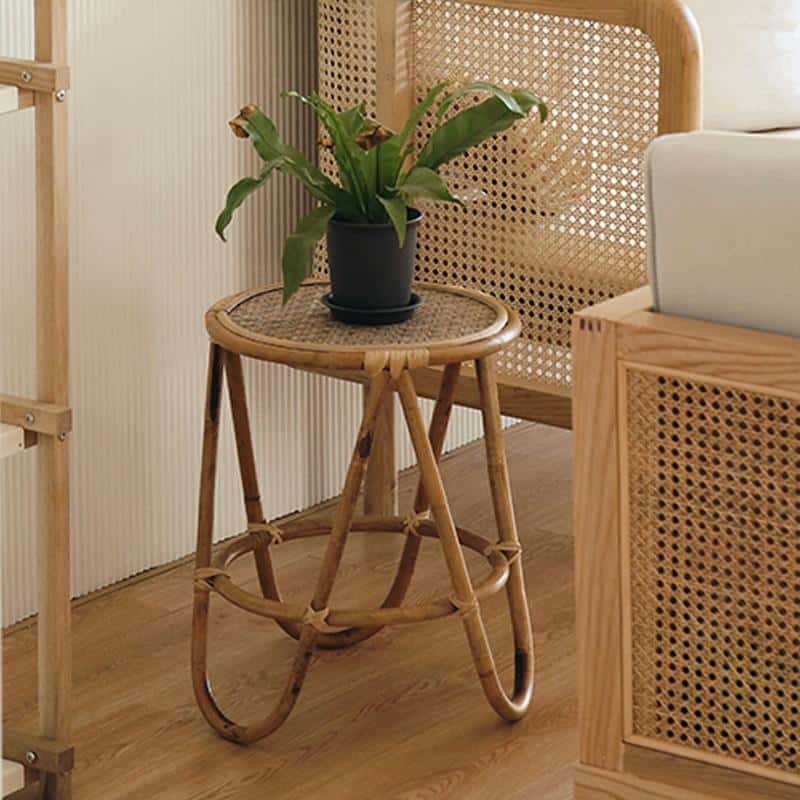 Pleciony stolik kawowy wiklinowy – Essentiels Wikliny