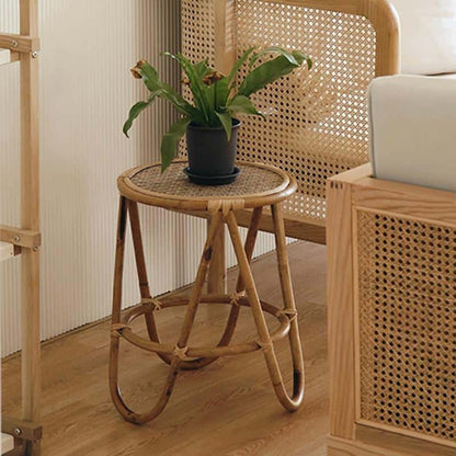 Pleciony stolik kawowy wiklinowy – Essentiels Wikliny