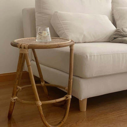 Pleciony stolik kawowy wiklinowy – Essentiels Wikliny