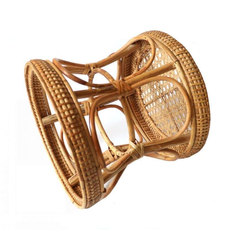 Okrągły stolik kawowy wiklinowy