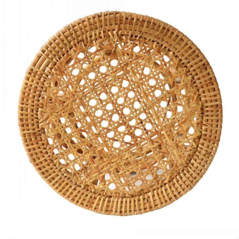 Okrągły stolik kawowy wiklinowy